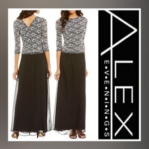 Sequined Lace Bodice Gown